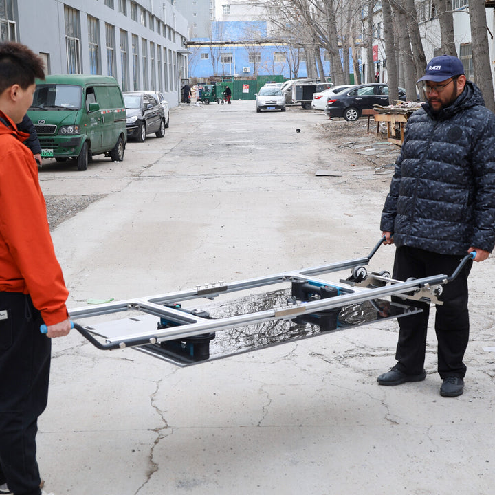 Raizi TileGo™ Large Format Tile Installation Dolly used with Grabo Lifter