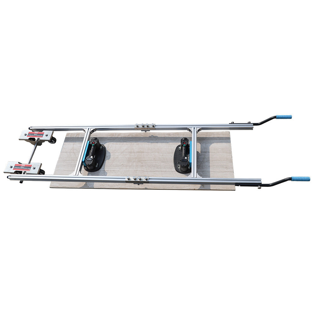 Raizi TileGo™ Large Format Tile Installation Dolly used with Grabo Lifter