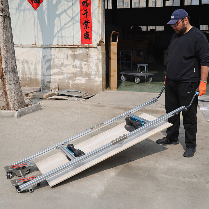 Raizi TileGo™ Large Format Tile Installation Dolly used with Grabo Lifter