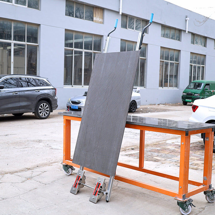 Raizi TileGo™ Large Format Tile Installation Dolly used with Grabo Lifter