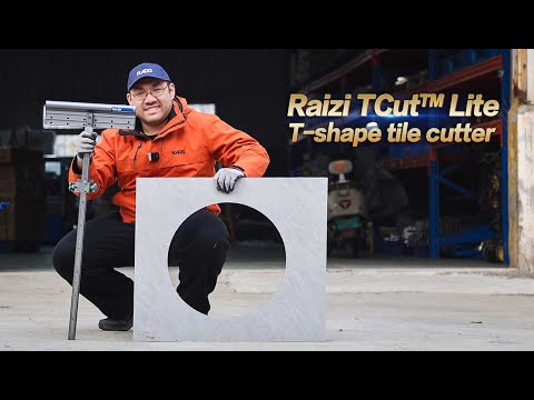 Raizi TCut™ Lite T-shape tile cutter with compass pointer and dense wheel system for tile cutting